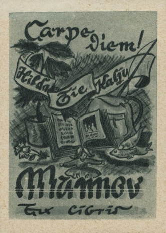 Hilda Õie Kalju Mannov ex libris 