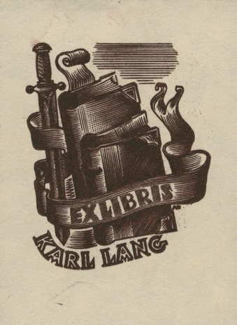 Ex libris Karl Lang 