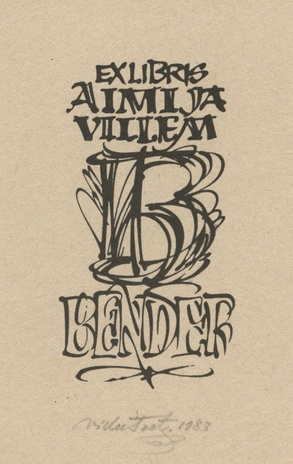 Ex libris Aimi ja Villem Bender 