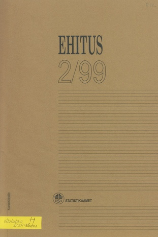 Ehitus : kvartalibülletään ; 2 1999-09