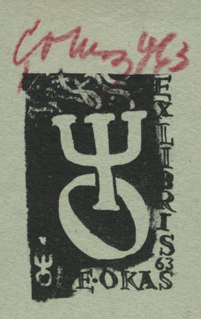 Ex libris E. Okas 