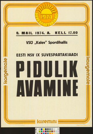 Suvespartakiaad 1974 : pidulik avamine