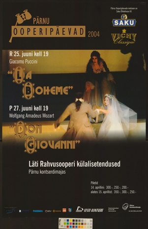 La bohème, Don Giovanni : Läti Rahvusooperi külalisetendused 
