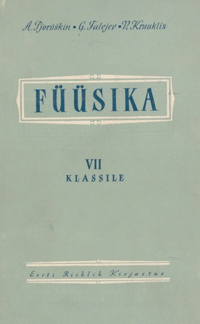 Füüsika õpik VII klassile