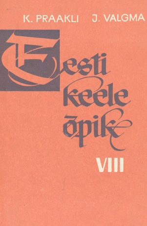 Eesti keele õpik VIII klassile