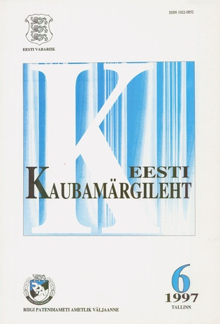 Eesti Kaubamärgileht ; 6 1997-06