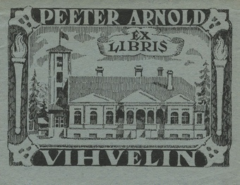 Ex libris Peeter Arnold Vihvelin 