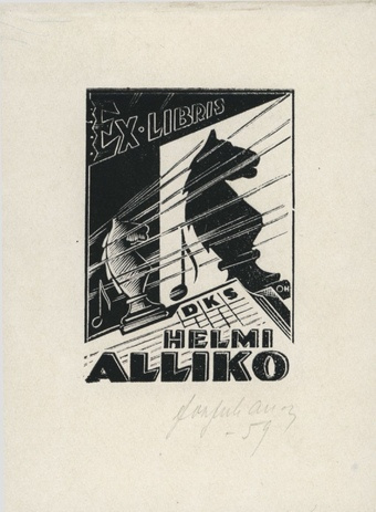 Helmi Alliko ex libris 