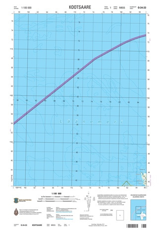O-34-33 Kootsaare : Eesti = Estonia 1:100 000 