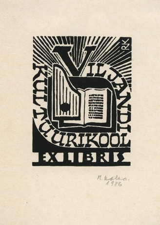 Viljandi Kultuurikool ex libris 