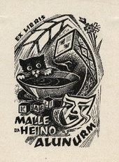 Malle ja Heino Alunurm ex libris 