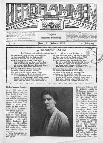 Herdflammen : Baltisches Haus- und Jugendblatt ; 3 1927-02-11