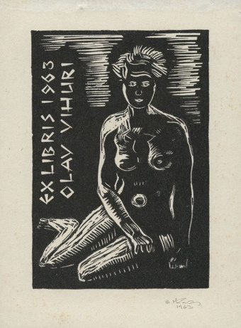 Ex libris 1963 Olav Vihuri 