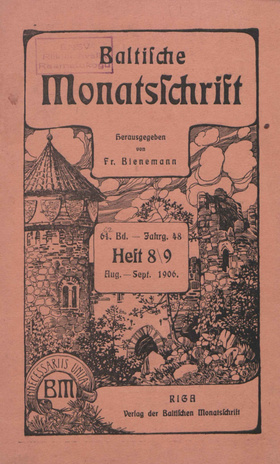 Baltische Monatsschrift ; 8/9 1906-08/09