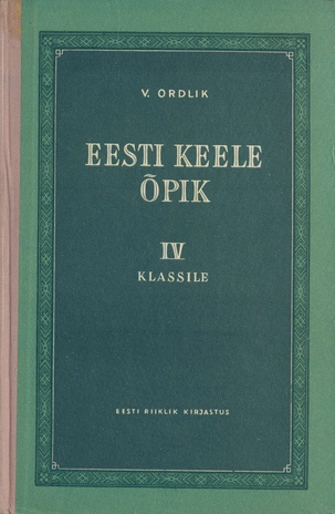 Eesti keele õpik IV klassile