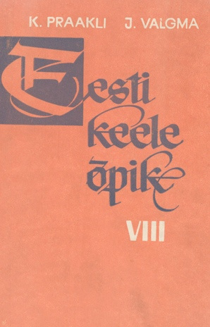 Eesti keele õpik VIII klassile