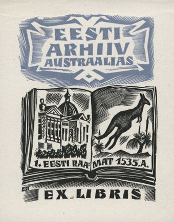 Eesti Arhiiv Austraalias ex libris 