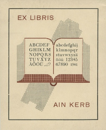 Ex libris Ain Kerb 