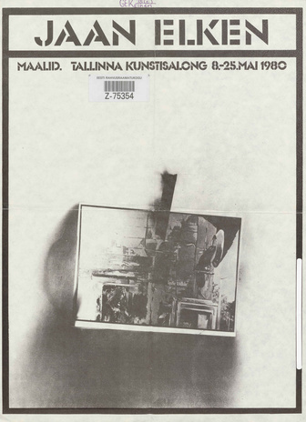 Jaan Elken : maalid : Tallinna Kunstisalong 8.- 25. mai 1980