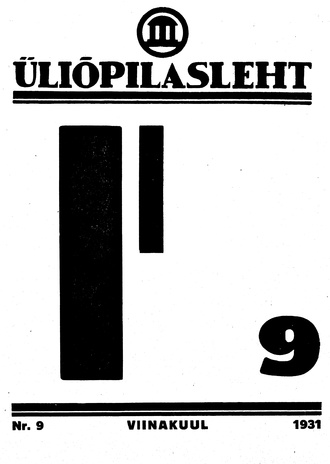 Üliõpilasleht ; 9 1931