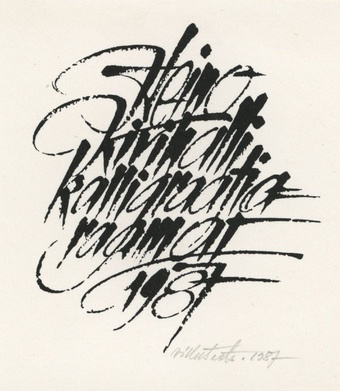 Heino Kivihalli kalligraafiaraamat 1987