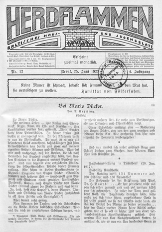 Herdflammen : Baltisches Haus- und Jugendblatt ; 12 1927-06-25