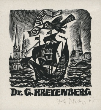 Ex libris dr. G. Kreyenberg 