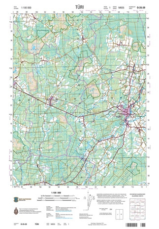 O-35-39 Türi : Eesti = Estonia 1:100 000 