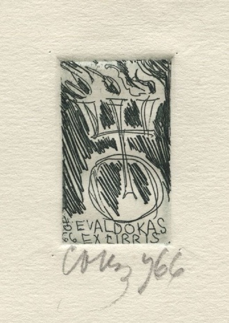 Evald Okas ex libris 