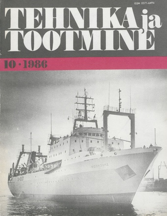 Tehnika ja Tootmine ; 10 1986-10