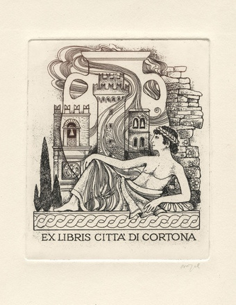 Ex libris città di Cortona 
