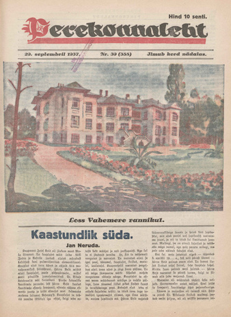 Perekonnaleht : mitmesuguse sisuga ajaviiteajakiri ; 39 (355) 1937-09-29