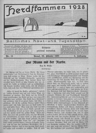 Herdflammen : Baltisches Haus- und Jugendblatt ; 19 1928-10-22
