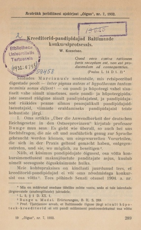 Kreeditorid-pandipidajad Baltimaade konkursiprotsessis