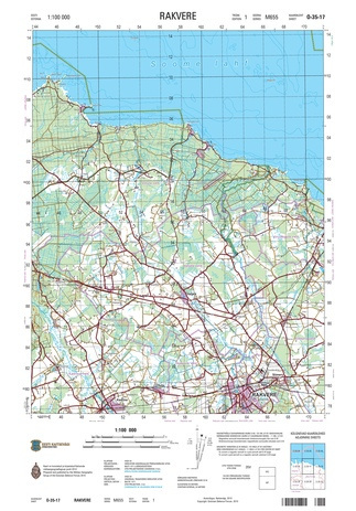 O-35-17 Rakvere : Eesti = Estonia 1:100 000 