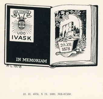 Ex libris Udo Ivask in memoriam 