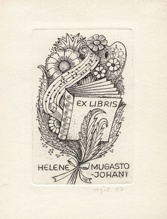 Ex libris Helene Mugasto-Johani 
