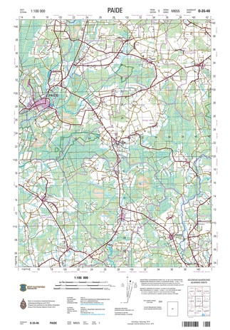 O-35-40 Paide : Eesti = Estonia 1:100 000 