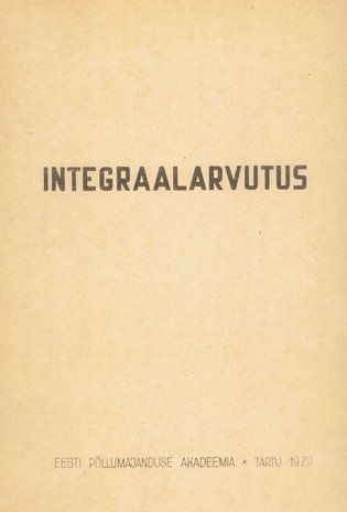 Integraalarvutus 