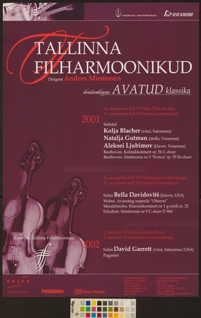 Tallinna Filharmoonikud kontserdisarjas Avatud klassika 