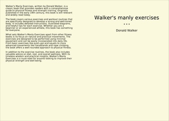 Walker's manly exercises 