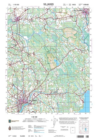 O-35-52 Viljandi : Eesti = Estonia 1:100 000 