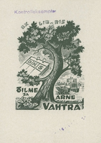 Ex libris Õilme ja Arne Vahtra 