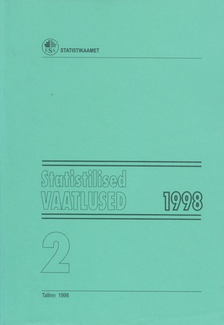 Statistilised vaatlused 1998 2 ; 1998