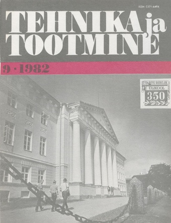 Tehnika ja Tootmine ; 9 1982-09
