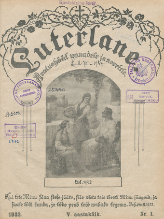 Luterlane : äratushääl vanadele ja noortele ; 1 1933