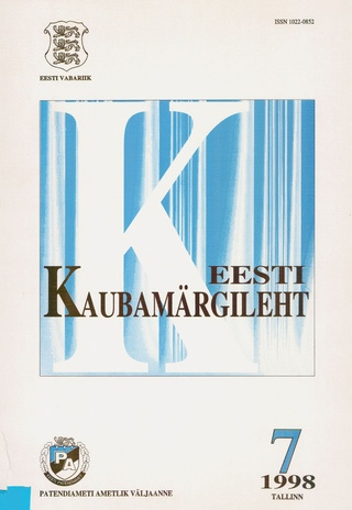 Eesti Kaubamärgileht ; 7 1998-07
