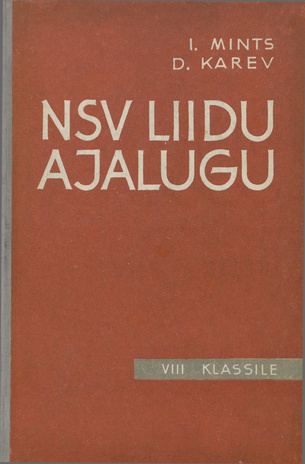 NSV Liidu ajalugu : käsiraamat VIII klassile 