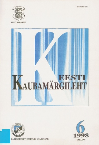 Eesti Kaubamärgileht ; 6 1998-06