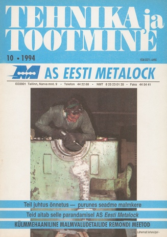 Tehnika ja Tootmine ; 10 1994-10